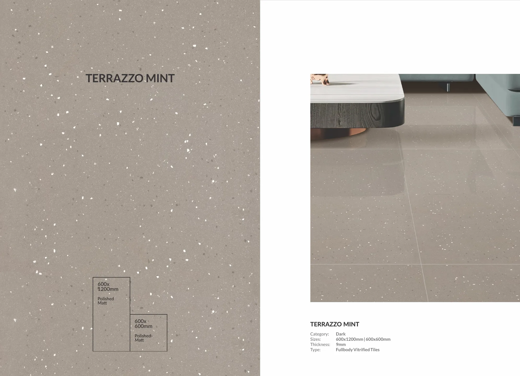 Ex terrazzo series 60x120cm 60x60cm - Design 13 - 600x1200mm Terrazzo