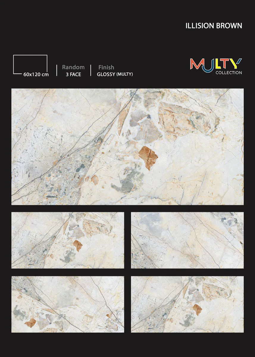 GLOSSY MULTY 60X120cm - Design 4