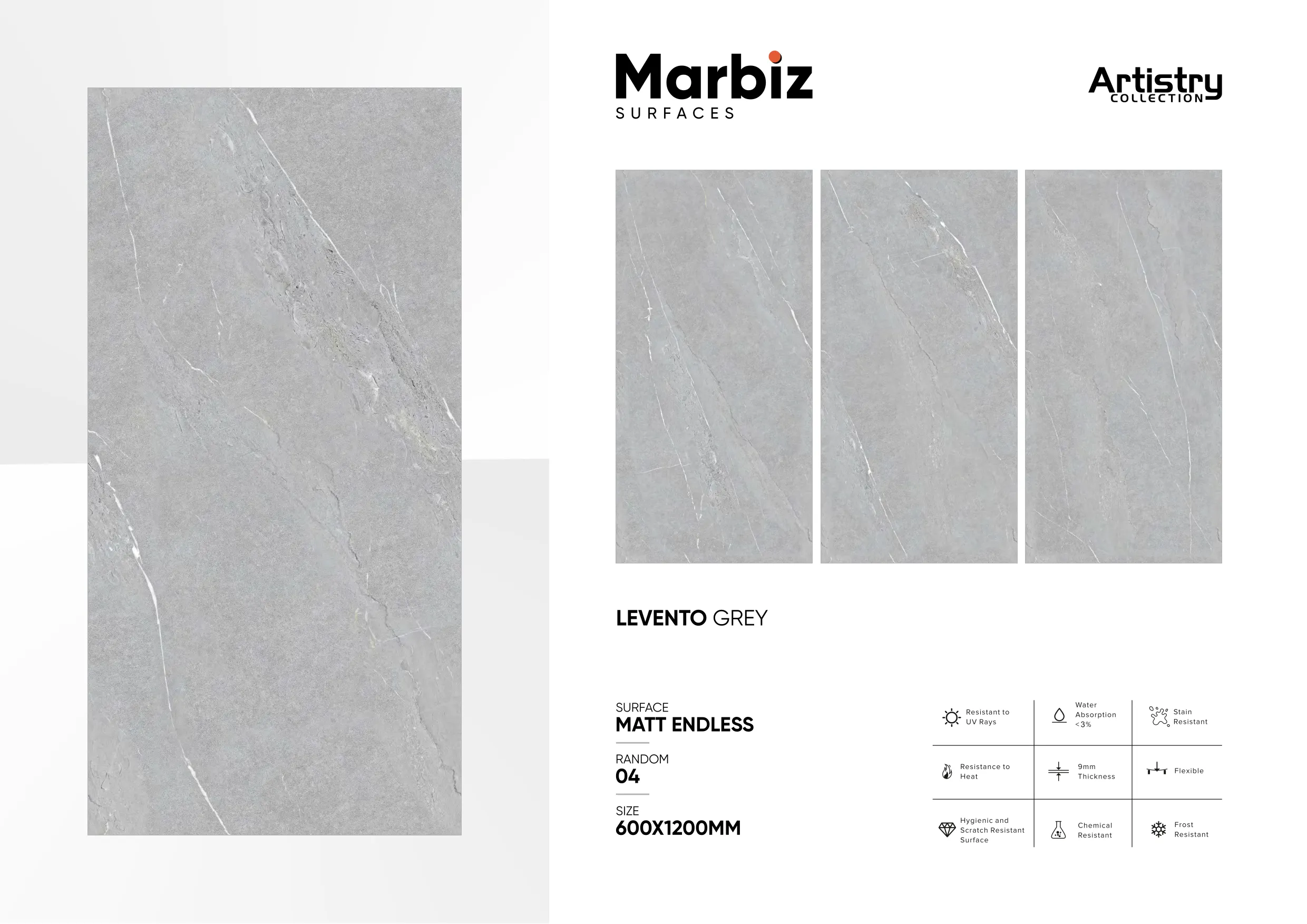 Artistry 600x1200mm Matt Endless - Design 36