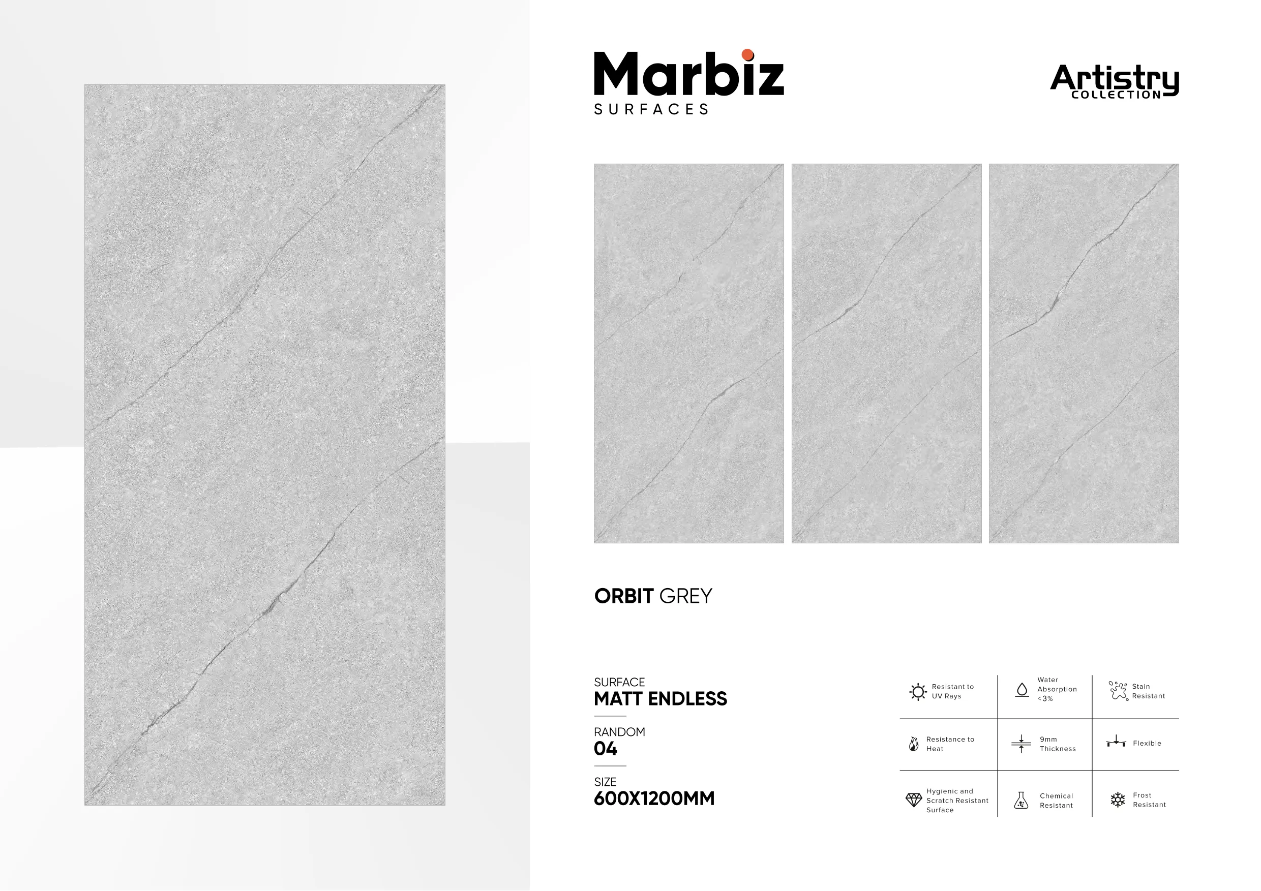 Artistry 600x1200mm Matt Endless - Design 41