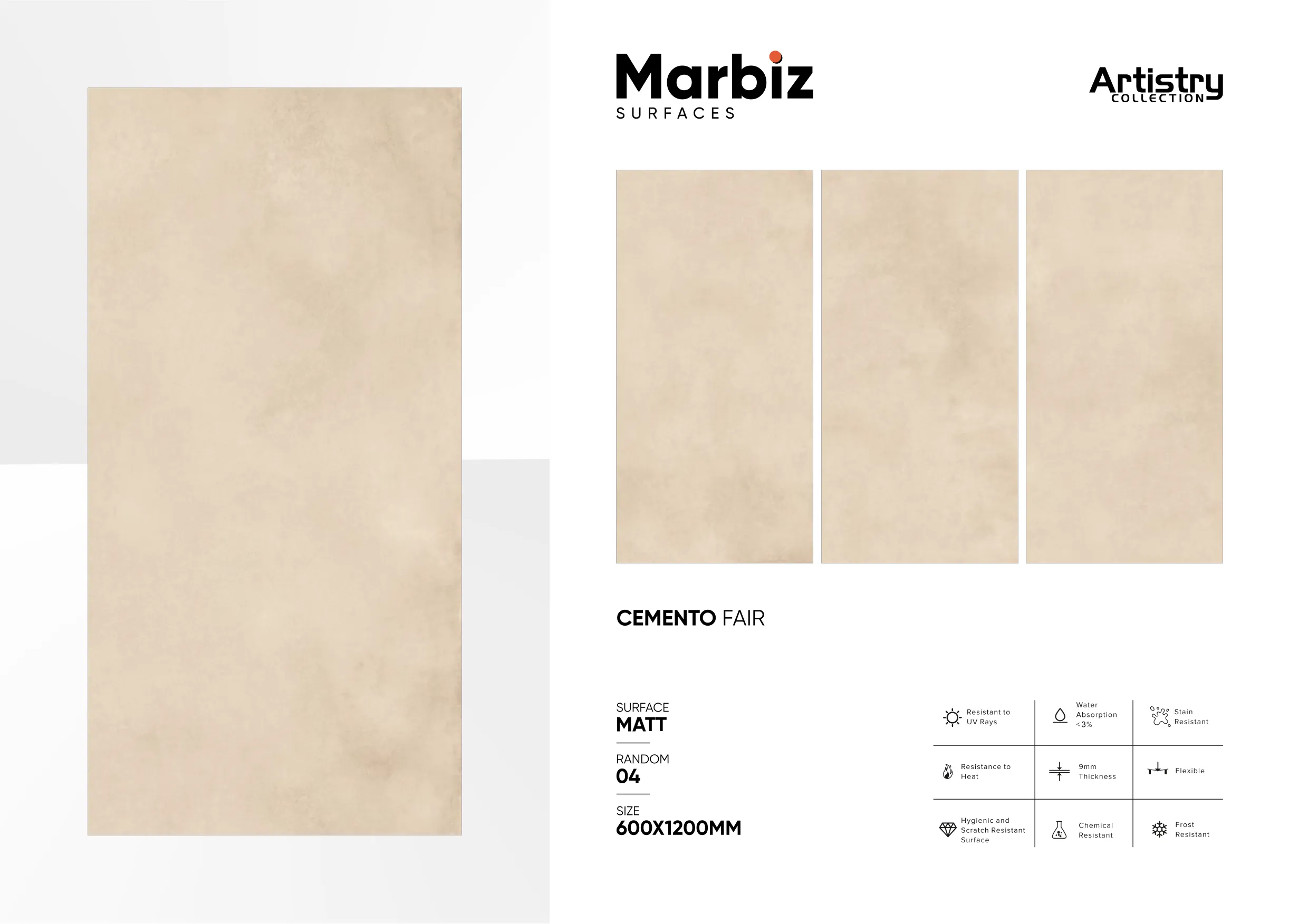 Artistry 600x1200mm Matt - Design 45