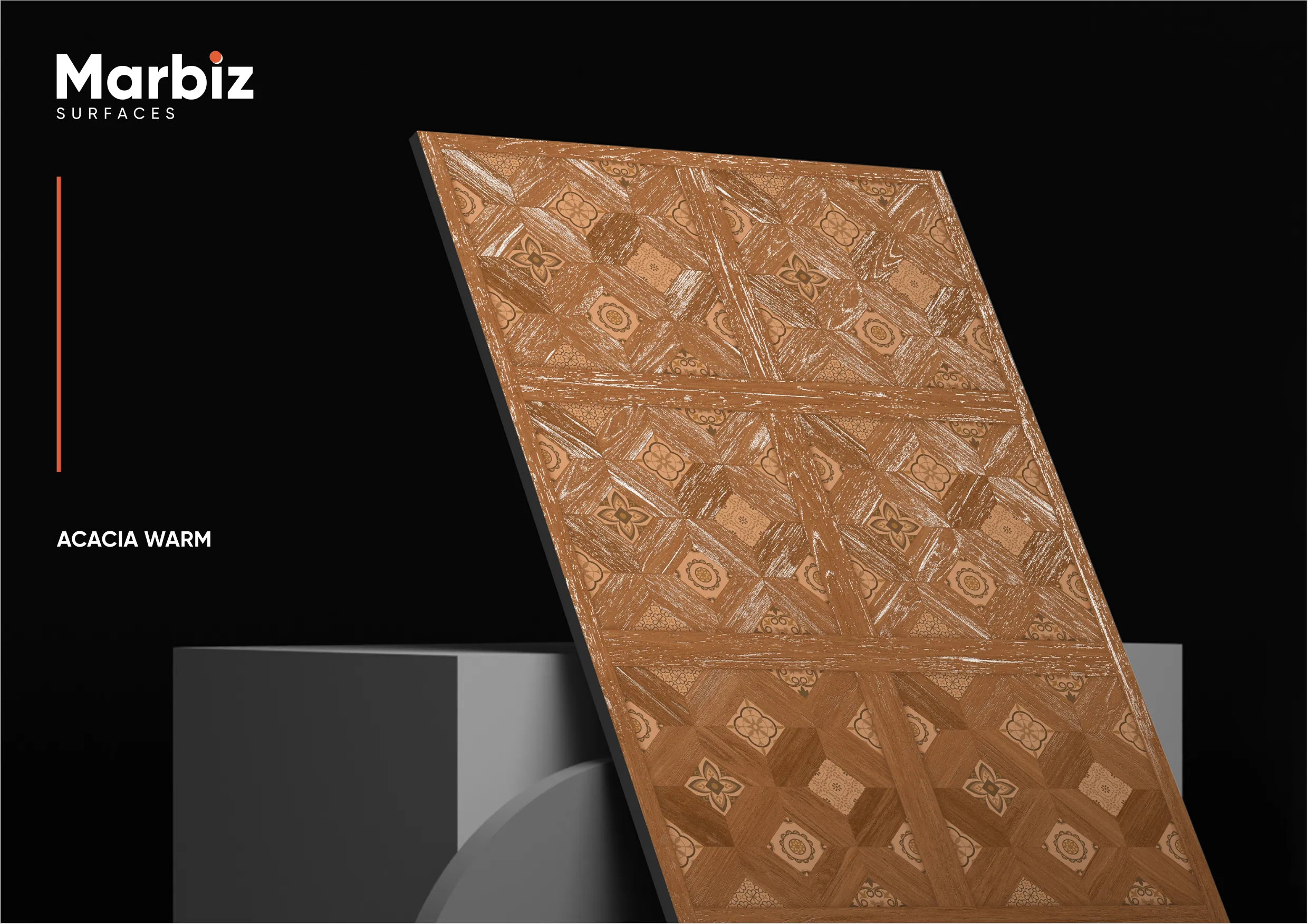 Blossam 600x1200mm Wood Carving - Design 8